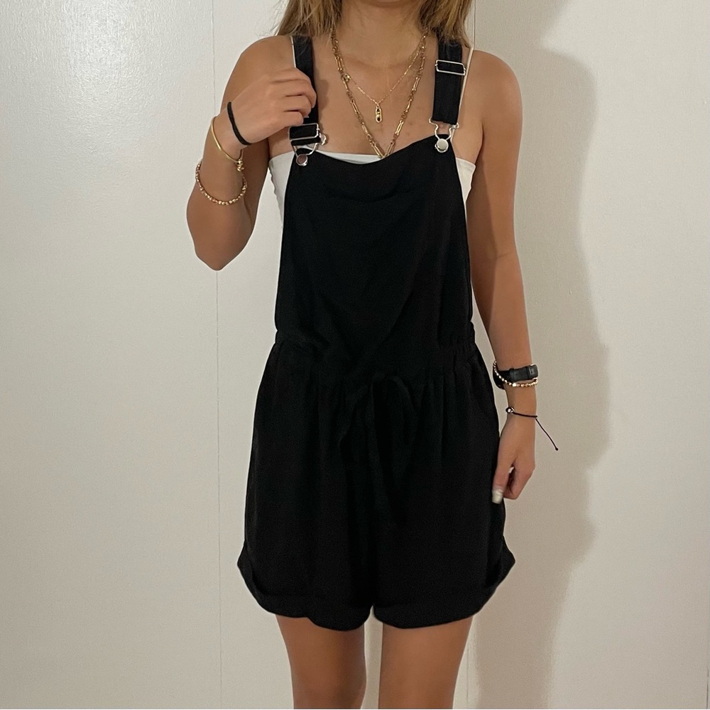 Black and Silver Overalls
